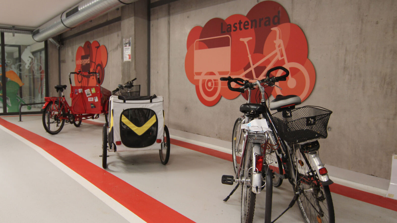 Bild des Lastenradparkplatzes