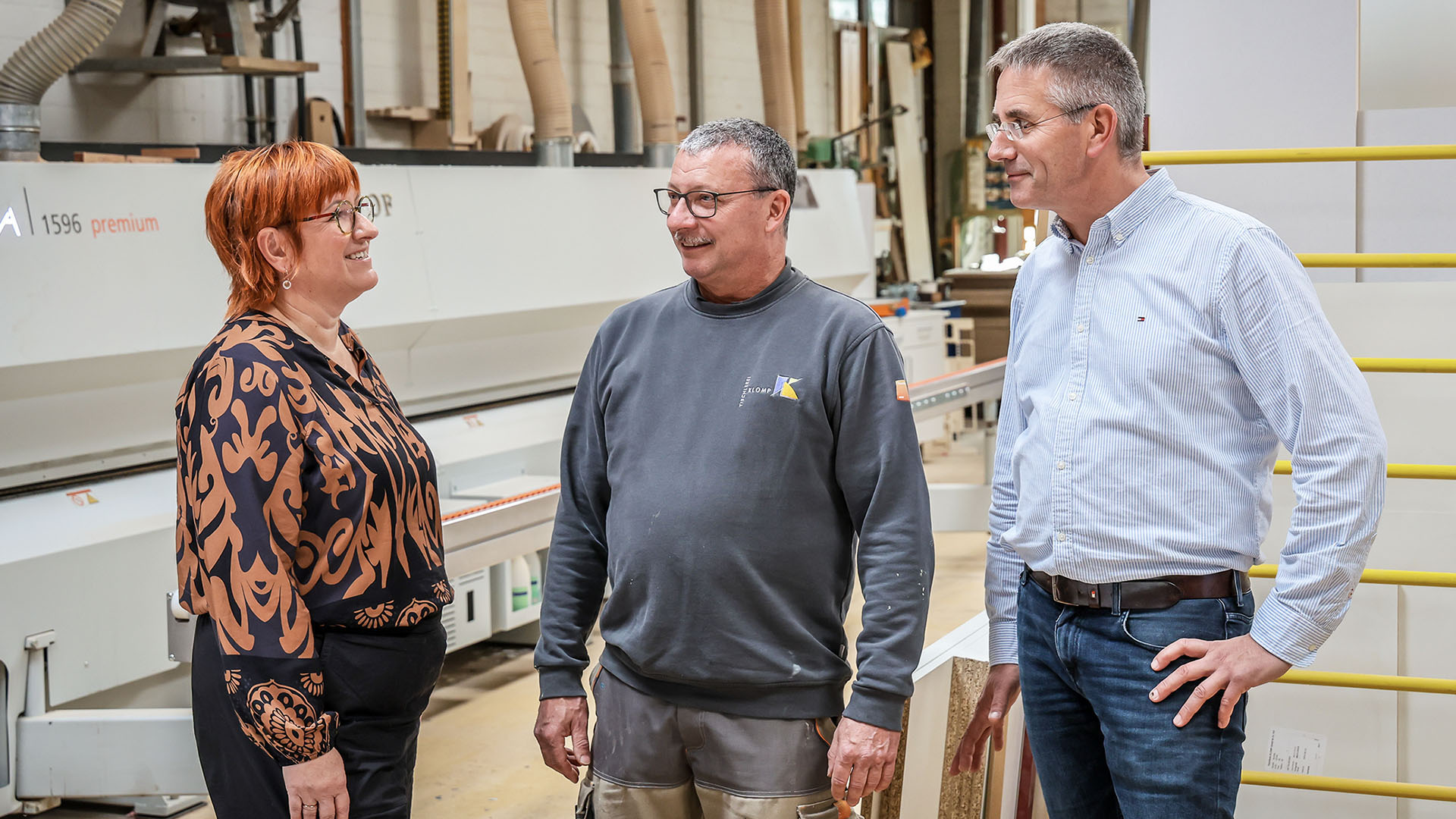 Nicole Peter, Stefan Baches und Hans-Wilhelm Klomp im Gespräch