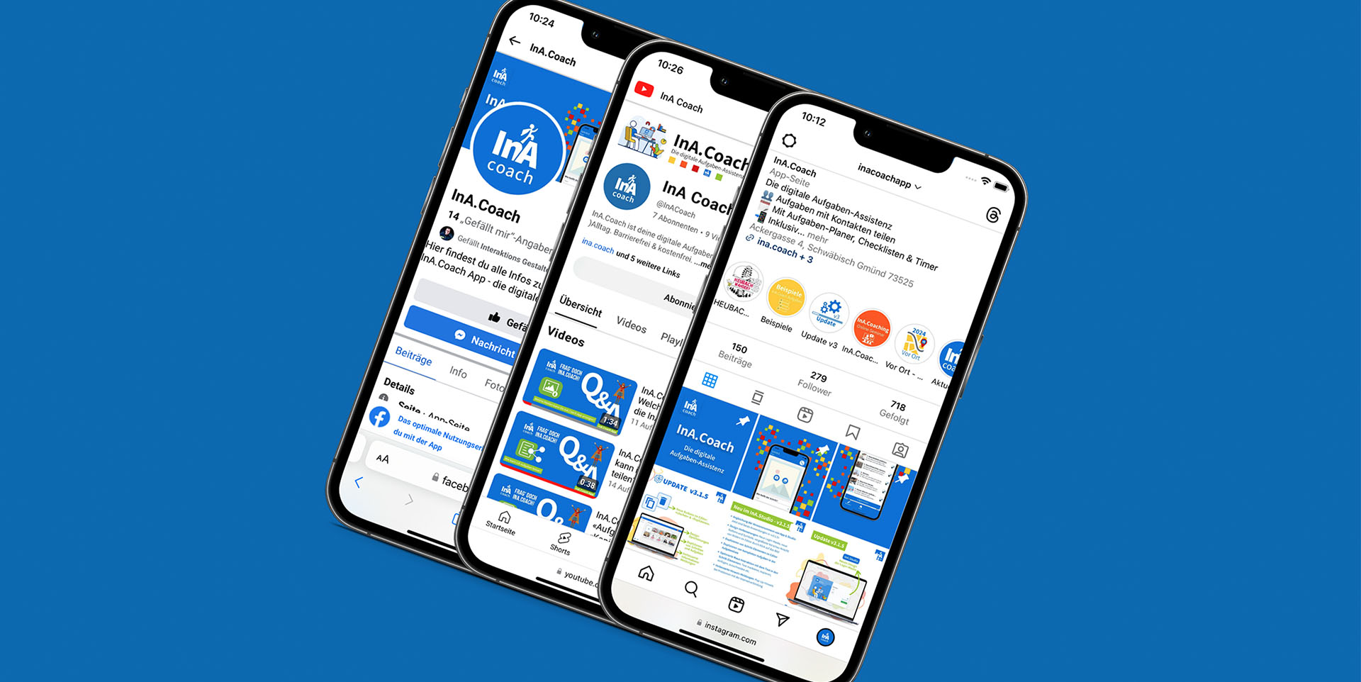 Mockup der InA-Coach App