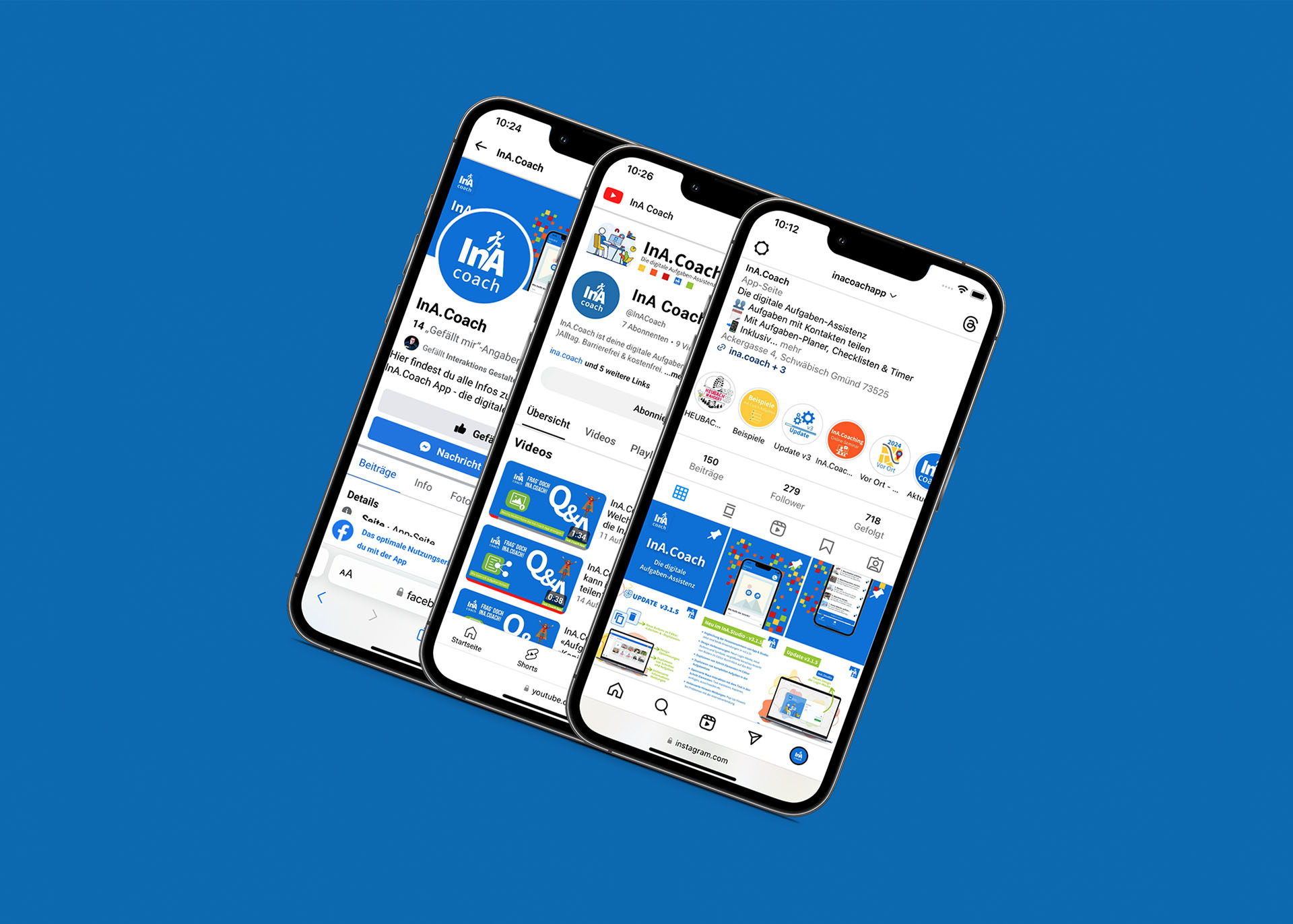 Mock-Up der InA.Coach App