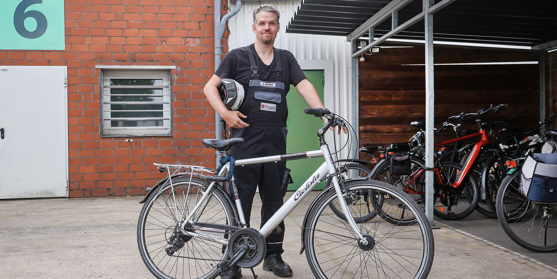 Wagner Stefan Wagner mit seinem Fahrrad