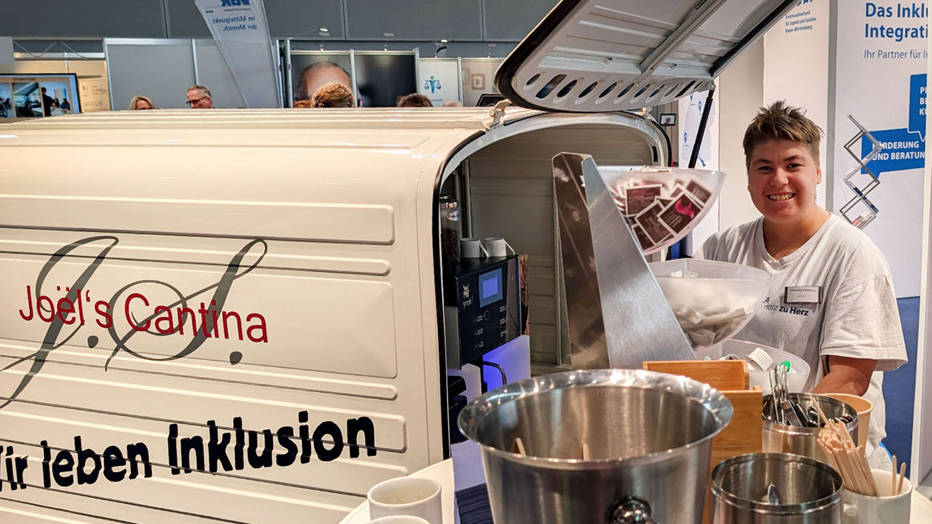 Das Inklusionsunternehmen Joel´s Cantina bot Kaffee an.