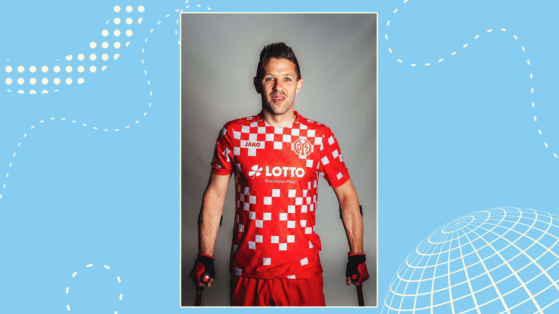 Porträtbild von Christian Heintz im Trikot des Vereins Mainz 05.