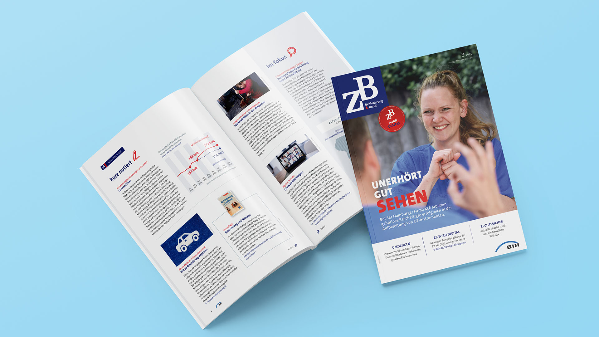 Abbildung der Zeitschrift ZB Behinderung und Beruf. 